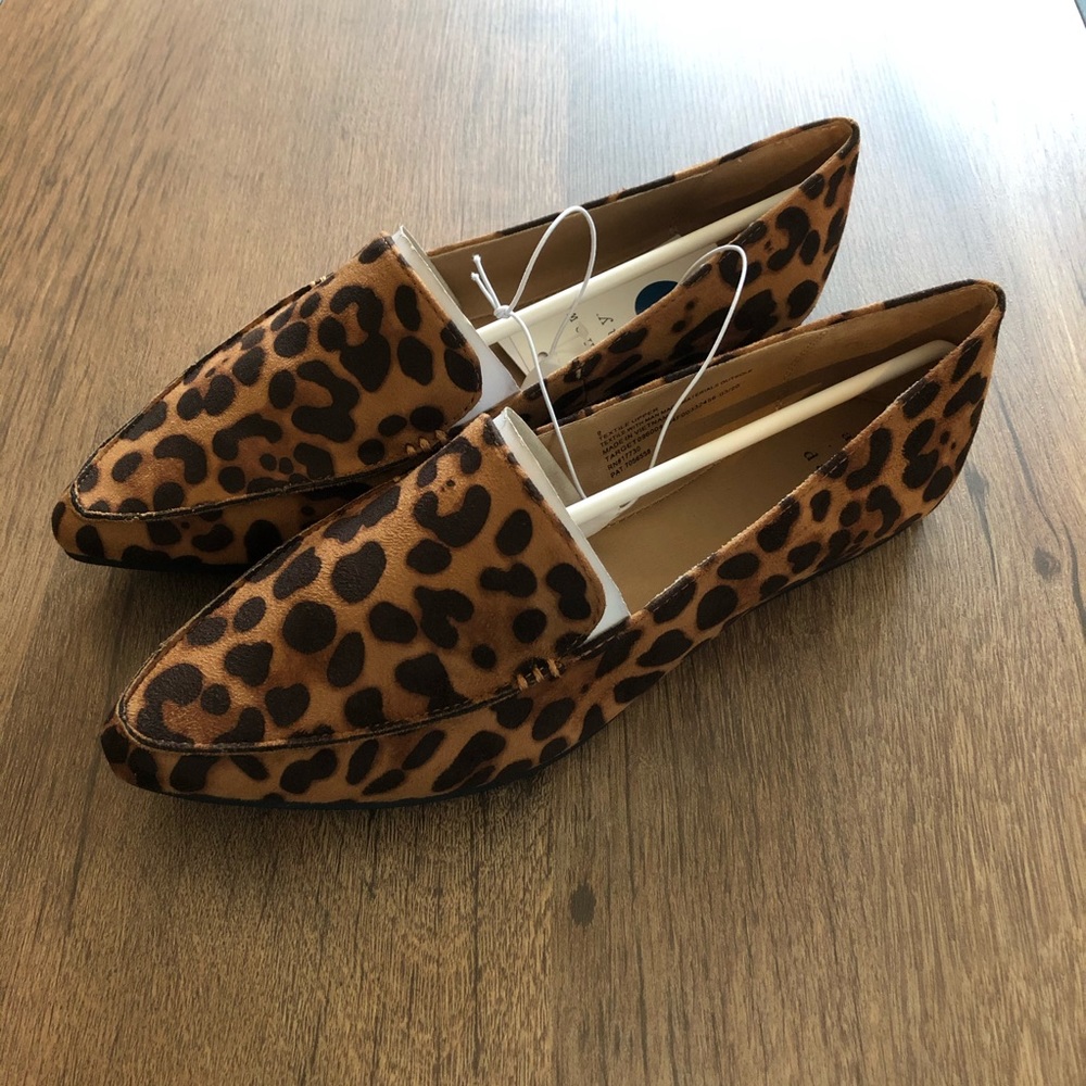 Brown Leopard Print Loafer Flats Size 9 New - Picture 2 of 3